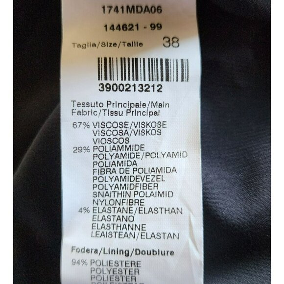 MSGM Lace Panel Mini Dress IT38 | Viscose‎ Blend | Black/Navy | Bodycon - Picture 3 of 8